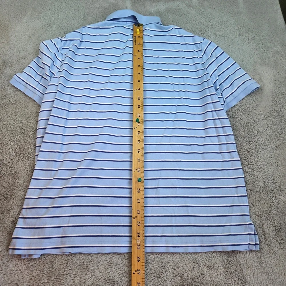 Polo Ralph Lauren Polo Mens LG Classic Fit Flesh Pony Short Sleeve Cotton Blue